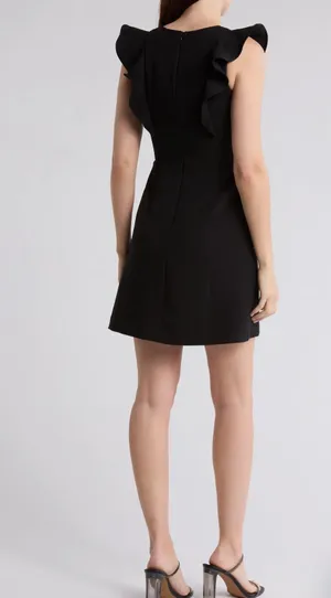 French Connection Whisper Ruffle Cap Sleeve A-Line Minidress thumbnail 2