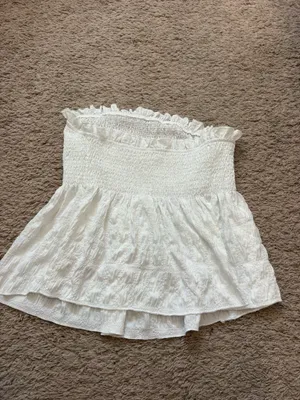 Shein White Strapless Top thumbnail 3