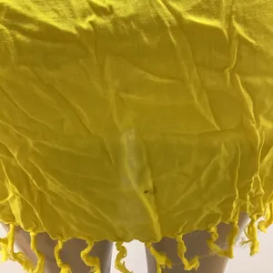 Yellow Halter Top and Fringe 100% Sarong Sarong Skirt thumbnail 5