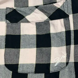 Victoria'S Secret Plaid Flannel Pj’S‎ M Pink/Black W/Gold Thread Preowned thumbnail 8