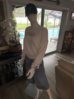 Tommy Hilfiger Sport Open Back Drawstring Sweatshirt White Size XL thumbnail 6