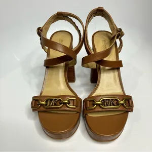 Michael‎ Kors Kailey embellished platform Sandals brown size 9.5 thumbnail 4