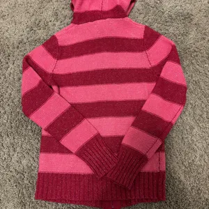 Y2K Early 2000’s Pink Stripe Glitter Sweater Hoodie thumbnail 4