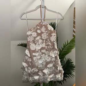 Elliatt Nyra white ivory floral appliqué‎ Dress Small thumbnail 4