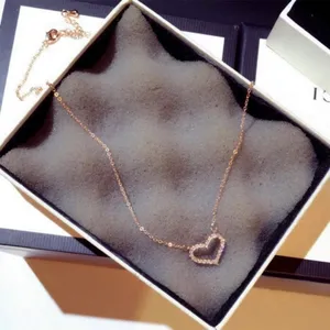 14K Rose Gold Plated Love Heart Pendant Necklace for Women thumbnail 2