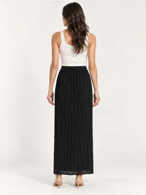 Free People Free-est Black Crinkle Textured Maxi Skirt XS thumbnail 5