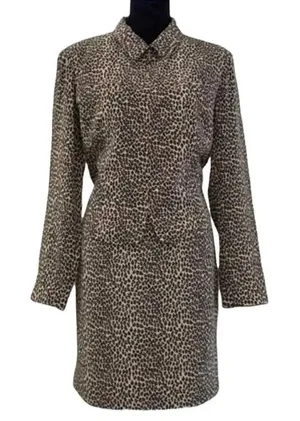 Petite Sophisticate Skirt Brown & Tan Set(Size Medium) thumbnail 1