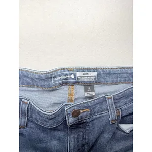 Carhartt Womens Slim Fit Mid Rise Tapered Leg Jeans Medium Wash Size 18 Short thumbnail 3