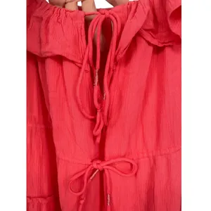 NWT Anthropologie Tiered Ruffle Maxi Dress Pink Size Small Boho Flowy Resortwear thumbnail 9