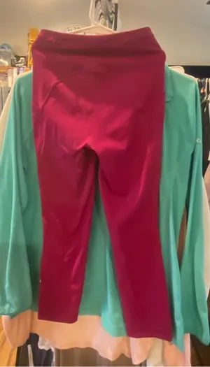 Lululemon Pink-Magenta leggings with Logo thumbnail 1
