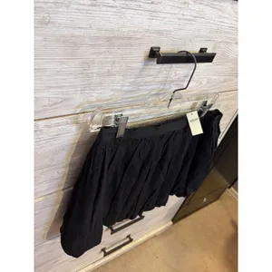 Aerie Real Good Black Bubble Mini Skirt Elastic Waist Textured Size M thumbnail 4