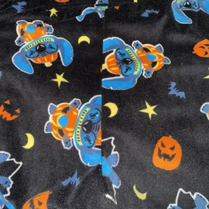Disney Stitch Pajama Pants Womens Medium Lounge Jogger PJ Black Halloween thumbnail 7