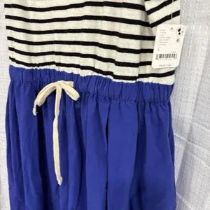 Free People Jumpsuit Womens Size Small Le Plage Blue White Black Stripe NWT thumbnail 6