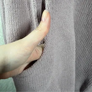 Free‎ People Beach Light Purple Chenille Oversized Mock Neck Sweater thumbnail 3