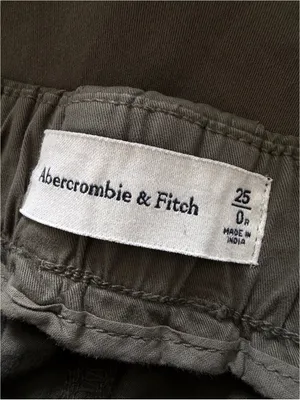Abercrombie & Fitch Cargo Pants Barrel Leg Olive Green Elevated Casual Size 25/0 thumbnail 11