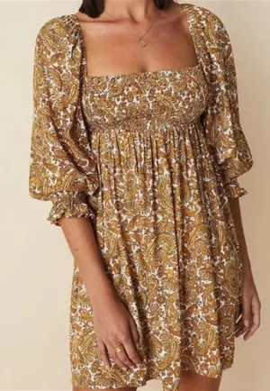 Faithfull The Brand Alina Mini Dress Le Medina Paisley Size Large thumbnail 1