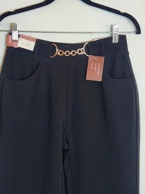 Indero Black Flare Pants NWT Size Large/XL thumbnail 2