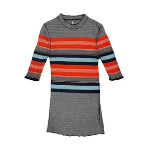 Free People Striped Thermal Top Size XS Navy Combo OB466000 Blue Red thumbnail 2