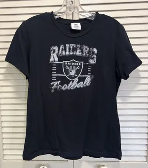 NFL Team Apparel Raiders Graphic Logo T-shirt Short Sleeve Size XL Football thumbnail 1