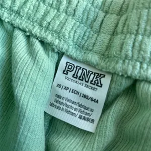 Green ribbed Fleece High Waist Jogger thumbnail 7