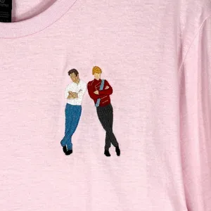 Red‎ White & Royal Blue 2XL Sweatshirt Embroidered Alex Henry Book Wedding Pink thumbnail 3
