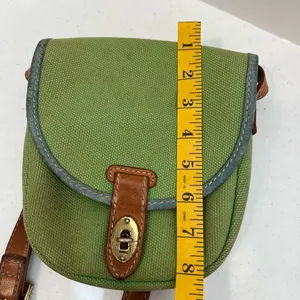 Fossil Austin Flap Bag Messenger Green Leather Adjustable Crossbody thumbnail 15