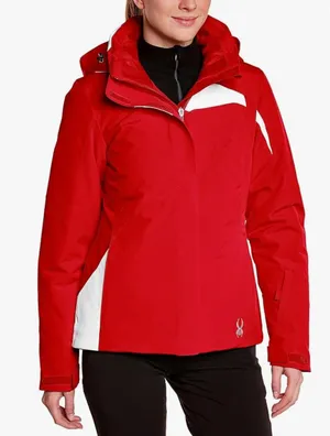 Spyder Amp Winter Ski Jacket Red White Women's Size 12 thumbnail 1