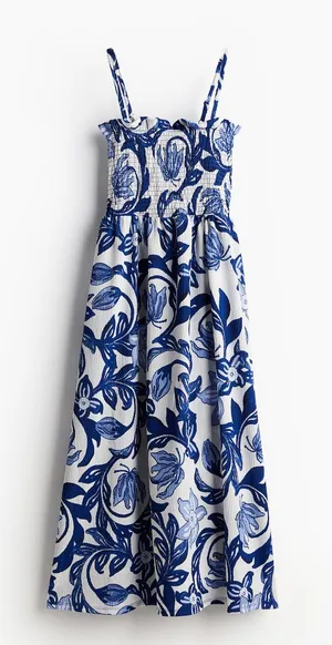 H&M Smocked-Bodice Dress thumbnail 1