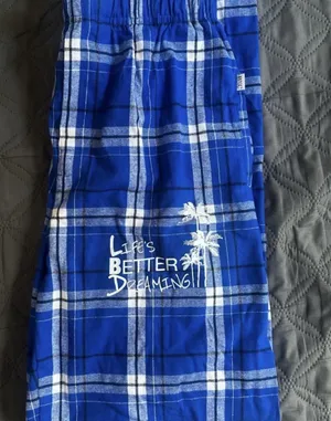 Boxercraft blue, white, and black plaid pajama pants thumbnail 1