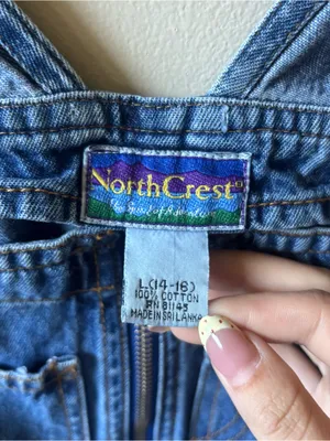 Northcrest Dark Blue Denim Overalls with Front Zip thumbnail 3