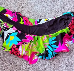 Trina Turk Ruffled Off shoulder Floral Bikini Top thumbnail 1