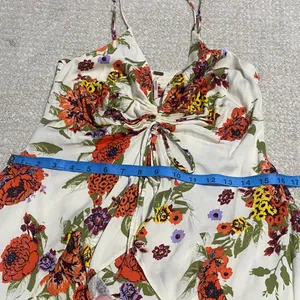 Free People Cream Floral Mini Dress Size M thumbnail 12