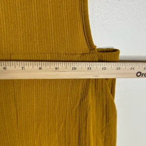 SIENNA SKY Jumpsuit Sleeveless W/ Pockets Wide Leg Knit mustard yellow tan small thumbnail 3