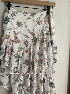 FOR LOVE & LEMONS Romy Tiered Maxi Skirt in Lurex Floral thumbnail 10