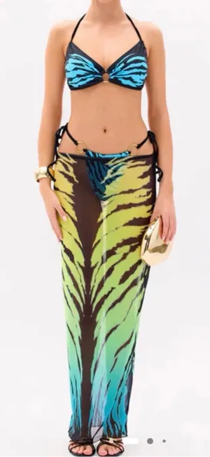 Bikini Cover Up Set Butterfly Fairy Whimsical Festival Rave Beach Vacation Pool thumbnail 1