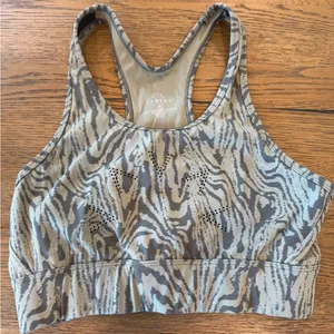 Varley Animal Print Sports Bra – Size Medium – Racerback Performance Bra thumbnail 1