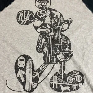Disney New York State of Mind‎ Graphic Mickey Size Medium Gray/Black Colorway thumbnail 2
