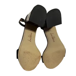 Sam Edelman Odila Black Patent Scalloped Ankle‎ Strap Block Heel Sandals Size 10 thumbnail 6