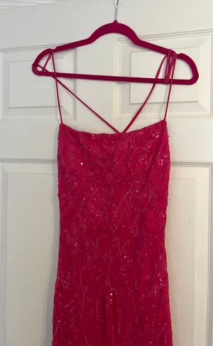 Windsor pink sparkly prom dress thumbnail 1