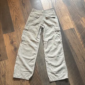 Zara Tan Cargo Pants Utility Pants Linen Lyocel Cotton Blend Women’s Size 0 thumbnail 4