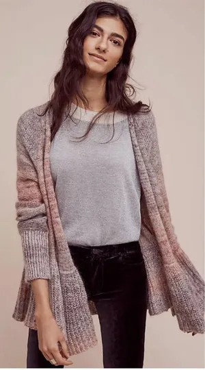 Anthropolgie‎ Knitted and Knotted Cody Peplum Cardigan Sweater Red Size Small thumbnail 1