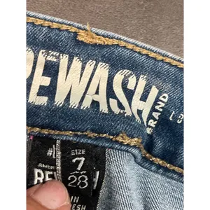 Rewash Distressed Denim Jeans Mid Rise Casual Streetwear‎ B-391 thumbnail 4