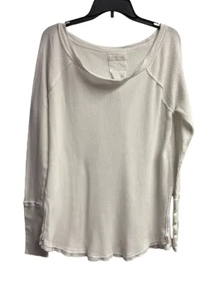 We The Free “Free People” Waffle Knit Thermal Long Sleeve Top Size Medium thumbnail 1