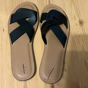 a new day Black Braided Strap Slide Sandals thumbnail 2