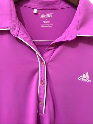 Adidas | EUC Women’s Purple Goft Performance Short Sleeve Polo Shirt (size M) thumbnail 5