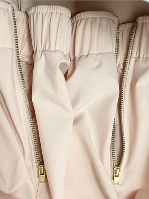 Albion Fit Jetsetter Jumpsuit Sz Medium Blush Pink Cap Sleeve Tapered Athleisure thumbnail 11