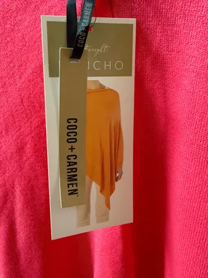 Coco + Carmen Hot Pink Poncho Shrug thumbnail 3