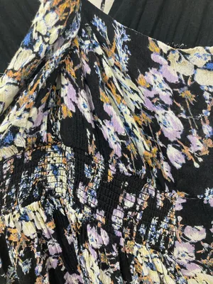 Free People Washed Ashore Halter Mini Dress Black Floral Size L thumbnail 13