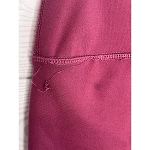 Yogalicious Lux burgundy high- waisted biker shorts Size Small thumbnail 3