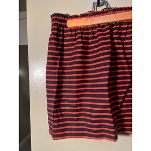 J. Crew Factory Womens Sz 6 Printed Linen-Cotton Sidewalk Mini Skirt Navy Papaya thumbnail 6